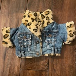 BABW Build a bear reversible leopard jacket